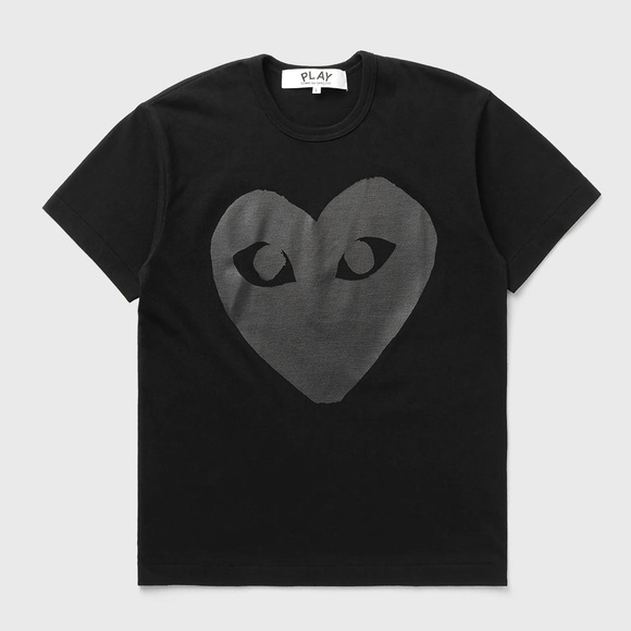 Comme des Garcons PLAY Tops - COMME DES GARÇONS PLAYLOGO PRINT KNIT TEE